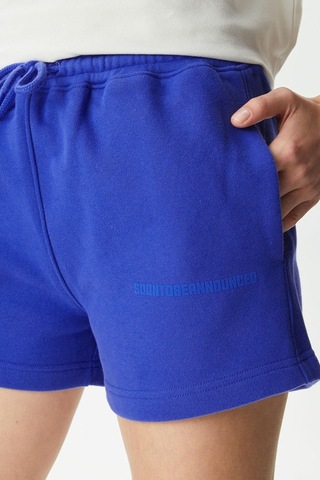 Soon To Be Announced Essentials Women's Short Kadın Pamuk Şort Sax Mavi