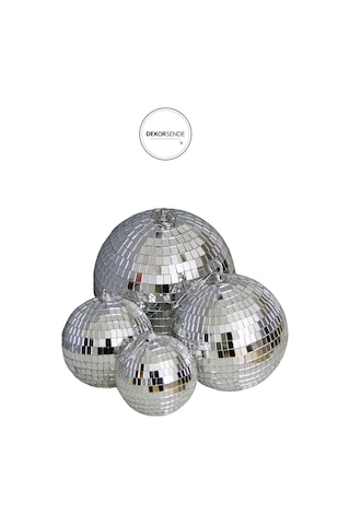 Tekli Disko Topu Gümüş 15 Cm