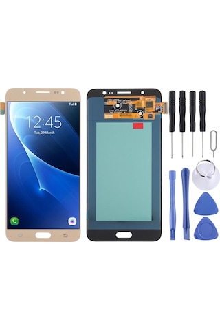 Samsung Uyumlu Galaxy J7 2016 Lcd Ekran Dokunmatik Gold Sm-j710