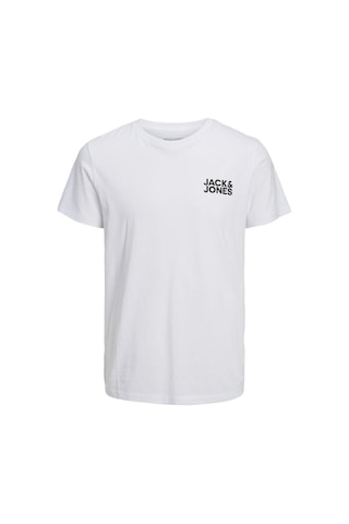 Jack & Jones Erkek T Shirt 12158505 Beyaz-siyah Beyaz-siyah
