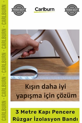 Bant Yapışkanlı Şeffaf Epdm Silikon Sızdırmazlık Fitil 3 Metre Kapı Pencere Rüzgar İzolasyon Bandı
