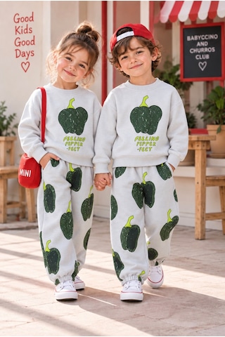 Kokoş Bebe Mini Pepper 2 Li Çocuk Takım - 2/8 Yaş - 31919 Çok Renk