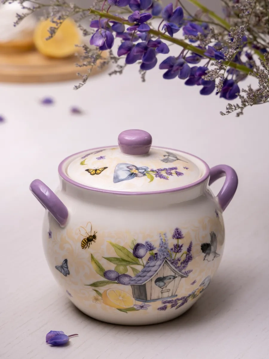 Agness Lavanda 600 Ml Pişirme Kabı Kapaklı 179428502 Beyaz