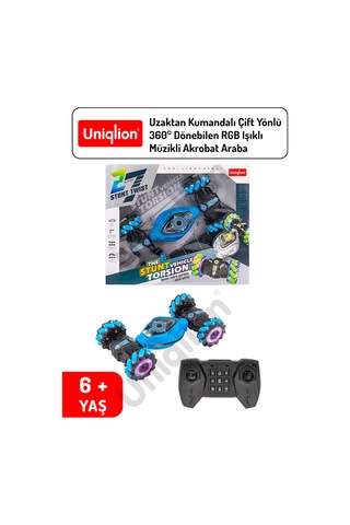 Uzaktan Kumandalı Çift Yönlü 360 Dönebilen Rgb Işıklı Akrobat Araba