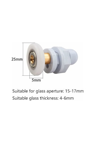 Duş Kapısı Tekerlekleri 4 Parça, 25 Mm Duş Kapısı Silindirleri B