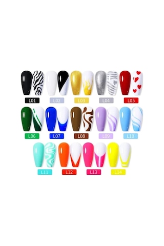 Lıly Cute Nail Art Dizayn Boya Fırçalı 5 Ml L-07