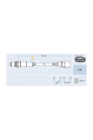 Lambda Sensörü 1.4 Tsi 2015-> Ön 4 Fişli 75 Cm