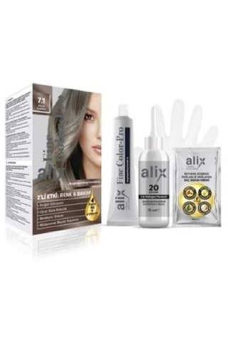 Alix Kit Saç Boyası 7.1 50 Ml Küllü Kumral