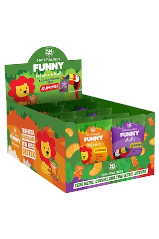 Naturalnest Funny Multi & Defence Gummies 8li 36 Paket