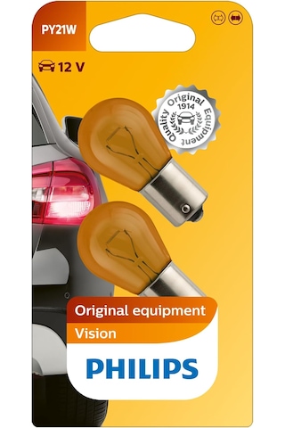 Py21w Vision, 12v Turuncu Amber Sinyal Ampülü, 2'li Paket