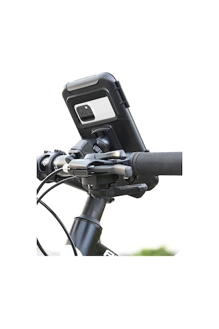 Suporte Motosiklet - Bisiklet Telefon Tutucu Kapalı Model 7 Inch Gidon Bağlantılı ( Xl Büyük Boy )