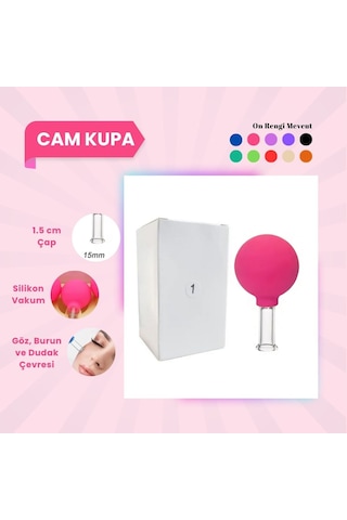 Silikon Vakumlu Cam Yüz Masaj Kupası No:1 Pembe Çok Renkli Silikon Vakumlu Cam Yüz Masaj Kupası No:1 Pembe Çok Renkli