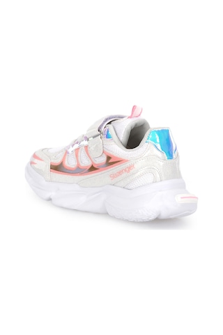 Slazenger Kufa I Kız Çocuk Cırt Cırtlı Beyaz / Pembe Günlük Spor Ayakkabısı Beyaz - Pembe