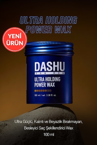 Ultra Güçlü, Kalıntı Ve Beyazlık Bırakmayan, Besleyici Dashu For Men Premium Ultra Holding Power Wax