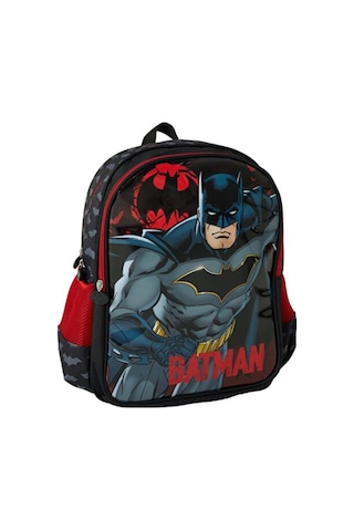 Batman Okul Çantası Siyah Basklı