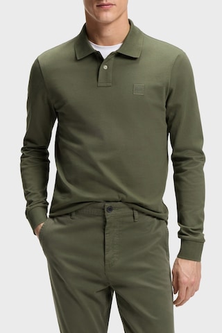 Boss Pamuklu Slim Fit Düğmeli Polo Erkek Polo 50507704 325 Haki