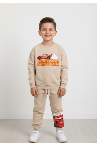 Name Baby & Kids Erkek Çocuk Baskılı Takım Luc-1009 Bej