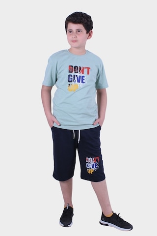 Fyk Kids Erkek Çocuk Alt-üst Kapri-tişört Takım Mint Yeşili