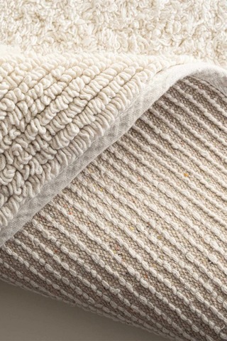 Ecocotton Luna Krem 2'li %100 Karde Pamuk Banyo Paspas Seti Krem