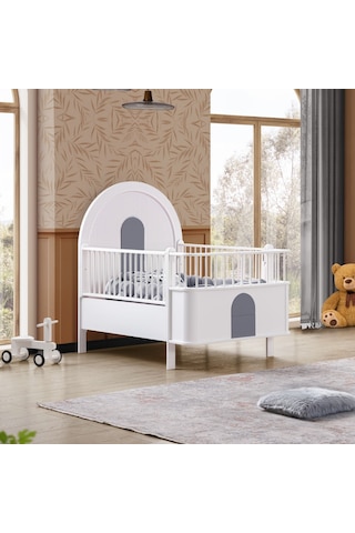 Mdf Beşik, Venüs Büyüyen Beşik 90x130 - Venüs Karyola 90x190 Beyaz