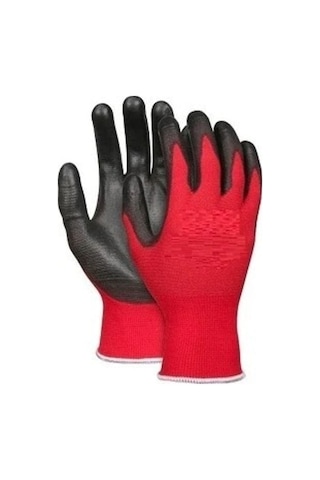 Eli Nitril 007 Iş Eldiveni No:10 Xl 1 Adet Kırmızı-siyah