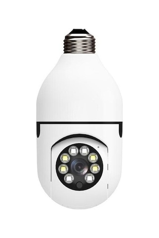Ultratekno Gece Görüşlü 360 Derece Led Işık 1080p Wifi Kamera Kablosuz Panoramik Ev Güvenlik Balıkgözü Ampul Lamba Ip Kamera