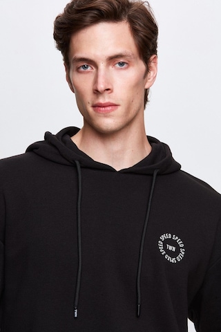 D's Damat Relaxed Fit Baskılı Erkek Sweatshirt 3ECE24ORT0240 - Siyah