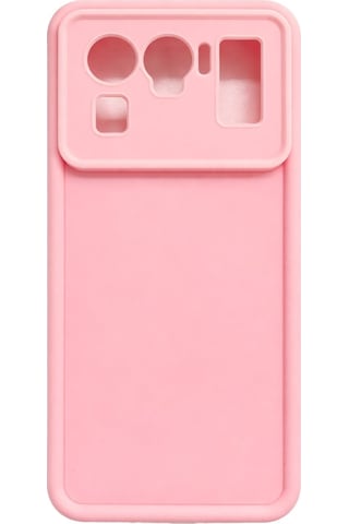 Mi 11 Ultra Ve Mi 11 Uyumlu Kamera Çıkıntılı Mat Silikon Telefon Kılıfı Pembe