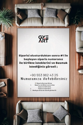 Kişiye Özel Baskılı Halı Salon Gamer Genç Odası Dijital Baskılı Kaymaz Taban Halı Siyah
