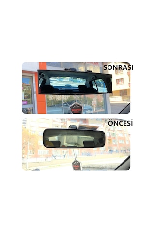 ŞüsCarOto 3R Bombeli Makaslı Geçmeli Karartmalı İç İlave Ayna Mavi Renkli Ayna 270 mm (00)