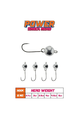 Fujin Power Shockhead 6 Hareketli Jighead 2.7gr