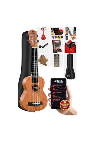 Rennes Rd-26 Tenor Ukulele Çanta Capo Askı Metod Pena