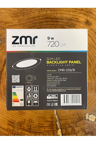 Zmr 9w 6500k-beyaz Işık Spot Led Panel Kutu İçeriği 2 Adettir