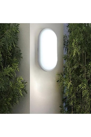 Banyo Tavan Lambası Aydos 20w Oval Beyaz Balkon Tavan Lambası 6400k Beyaz Led Işık Teras Duvar Lambası Beyaz