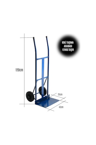 Koli Taşıma Arabası Katlanır Tablalı 120kg Taşıma Kapasiteli El Arabası Bant Marketim