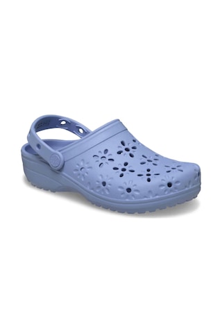 Crocs Classic Floral Cut Out Kadın Terlik Cro210927g01453 Mavi