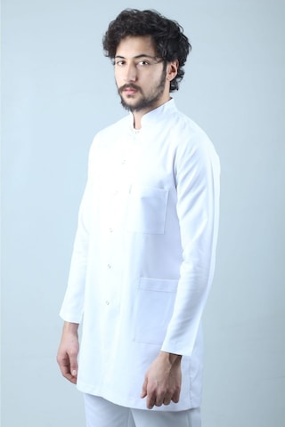 Erkek Hakim Yaka Beyaz Doktor Önlük, Uzun Kol, Kısa Boy Hemşire, Eczacı, Öğretmen, Laborant Önlüğü