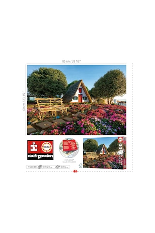 Educa 1500 Parça Portekiz Madeira Adası Puzzle - 19938 - Santana Madeira