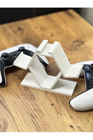 Gamepad - Oyun Kolu Standı Ps5 Ps4 Xbox Pc Uyumlu Üstten Arttırılabilir Mermer Beyazı Mermer Beyazı