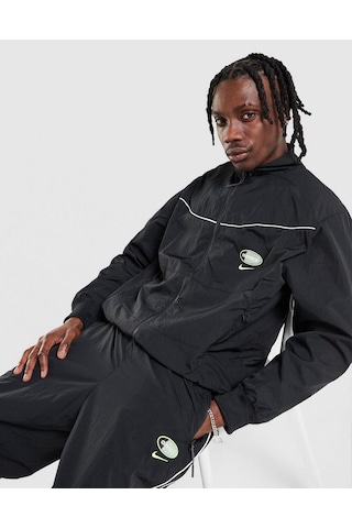 Nike Nsw Air Max 95 Wvn Jkt Hoodie Siyah Erkek Spor Ceket