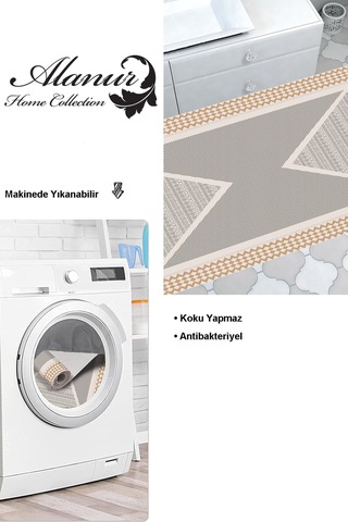 Dekoreko Kaymaz Taban Djt Banyo Halısı Trend Modern P1526 krem