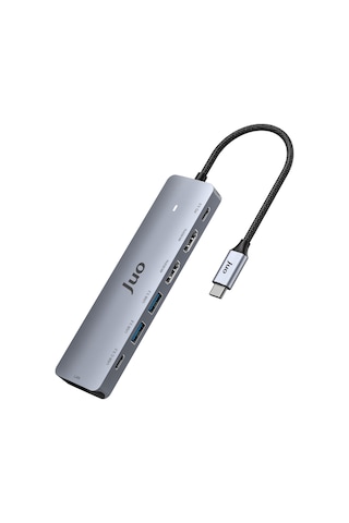 Juo MT03353 Type-c 2 Hdmı Dual Mst 4k 60hz Gigabit Ethetnet Dönüştürücü 100w Usb 3.2 Çoklayıcı Hub