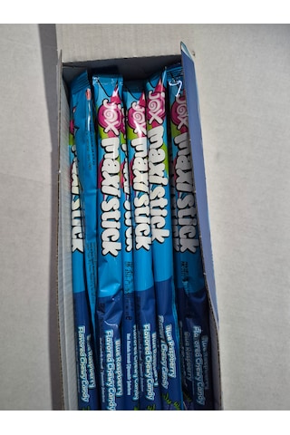 Jox Maxi Stick Mavi Ahududu Aromalı Çiğnenebilir Şeker 24 Adet