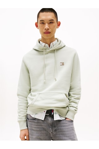 Tommy Hilfiger Tjm Reg Badge Hoodıe Ext Erkek Yeşil Sweatshirt - Dm0dm20258