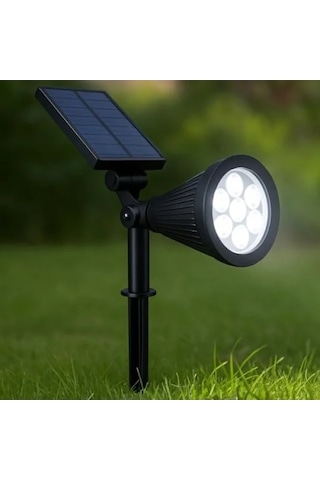Güneş Enerjili 7w Led Bahçe Aydınlatma Lambası Açık Lacivert