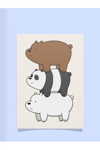 We Bare Bears Tasarımlı 24*33 cm 350 gr. Kuşe Kağıt Poster PYTKP