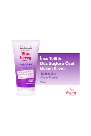 Thalia Badem Sütü & Yaban Mersini Özlü İnce Telli & Düz Saçlar İçin Bakım Kremi 150 ML
