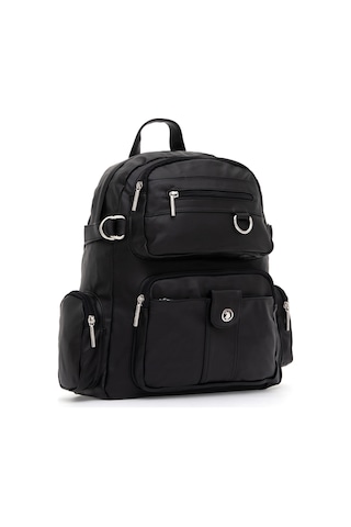 U.S. Polo Assn. Kadın Siyah Yumuşak Sırt Çantası 50317805-VR046