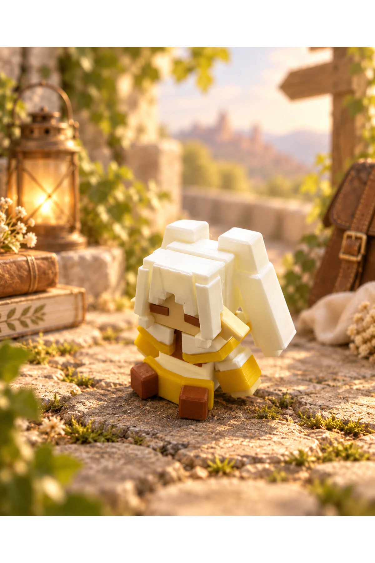 Frieren Beyond Journey S End Frieren Mini Anime Figür Pixel Art 3d Baskı Masaüstü Dekoratif Süs