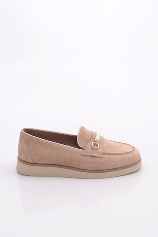 Dgn 410 Kadin Loafer Ayakkabi Bej Süet